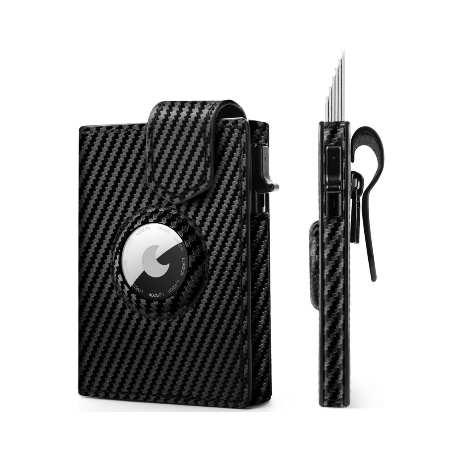 LORZOR AirTag Wallet - Slim Geldbörse mit Münzfach