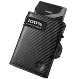 LORZOR Slim Wallet mit Münzfach, Geldbörse aus Echtem Leder für Herren