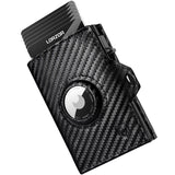 LORZOR Airtag Wallet, Slim Wallet mit Münzfach, Portmonee Herren aus echtem Leder